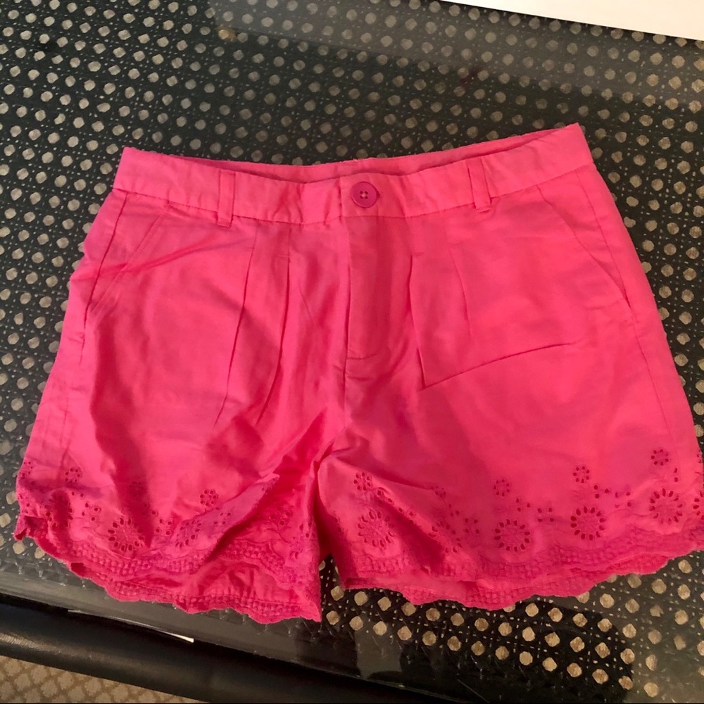 NWT Gap eyelet shorts. Hot pink. 14 regular